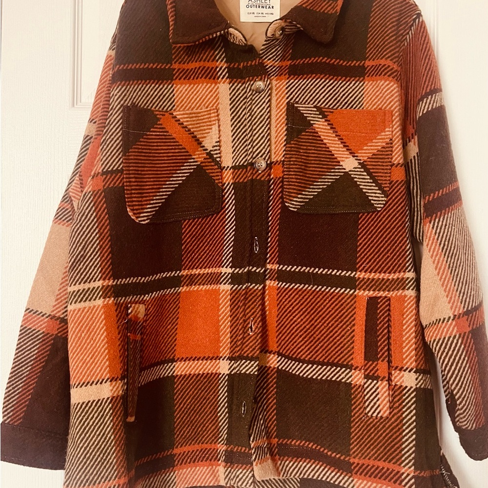 Brand new Plaid Shirt Jacket!